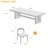 Solid wood rectangular dining table and chair set-316256427