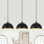 Luminaire suspendu en forme de dôme à 3 lumières pour îlot de cuisine 11,81 po (ensemble de 3)