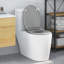 Anthracite Plastic Standard Adjustable Armrests Toilet Seat-1215608313