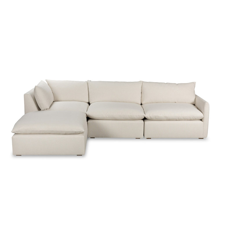 Cali Modular Sectional, Study Hall Ivory Polyester