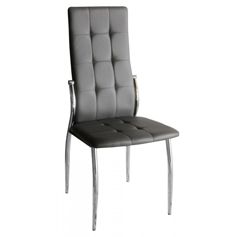 Morones Tufted Upholstered Dining Chair, Grey