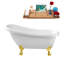 1549.4mm x 701mm Freestanding Soaking Acrylic Bathtub-1900237900-1900237903