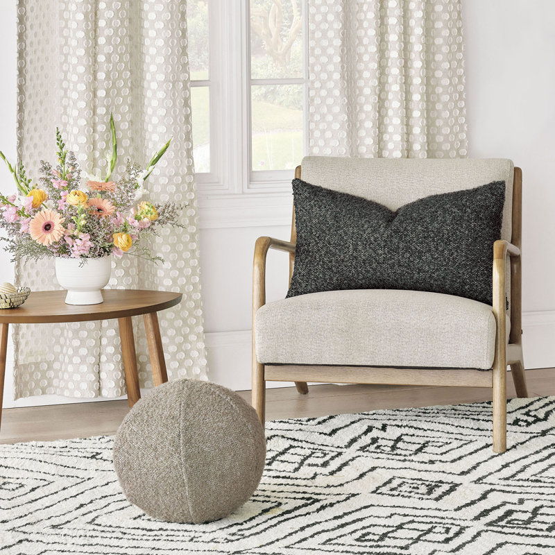 Marl Pillow Cover & Insert, Charcoal, Rectangle 15"H x 26"W