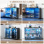 47''W Modern Sideboard Buffet with LED Lights, Glass Display Bar Cabinet with Chaging Station-1081425022
