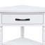 Console de rangement en coin en bois massif 33 pouces avec rangement à 3 niveaux, pieds en bois massif, blanc-1731717173