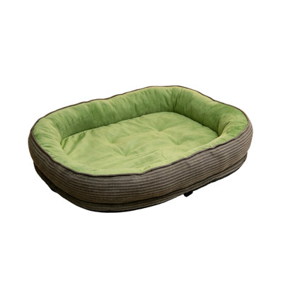Washable Dog Bed 21.7x15x3.9in All Season Versatile Cage Mat For Cats Dogs, Green