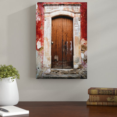 Doors Of Italy - Rosso by Joe Vittorio - Wrapped Canvas Print