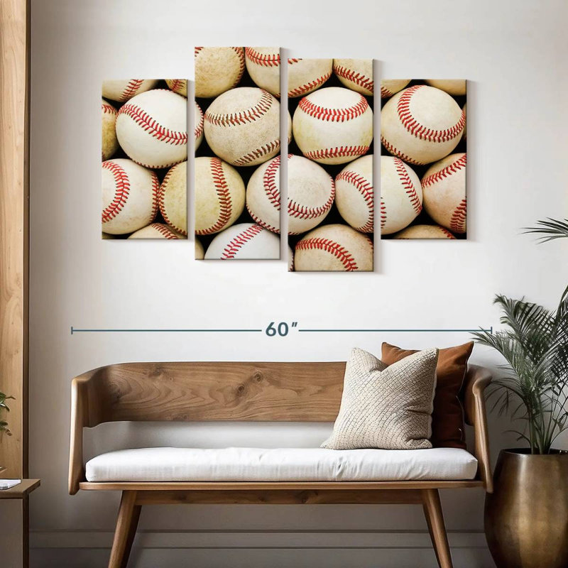 Aged baseballs Sireci, H 32 po x l 52 po