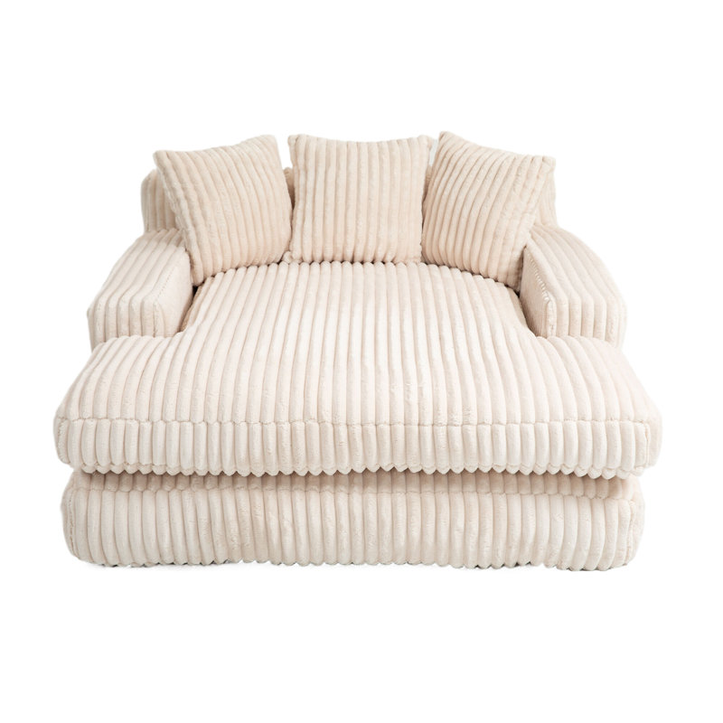 Upholstered Chaise Lounge, Beige