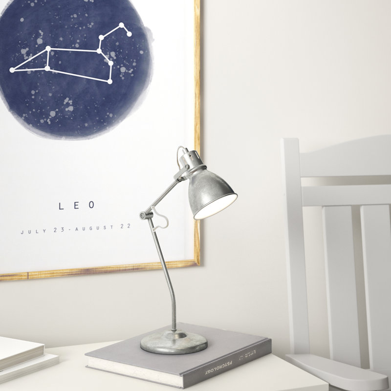 Ruthmarie Metal Desk Lamp, Silver