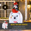 Décoration de Noël imperméable gonflable et durable pour Noël 7 pieds avec ours polaire et pingouins