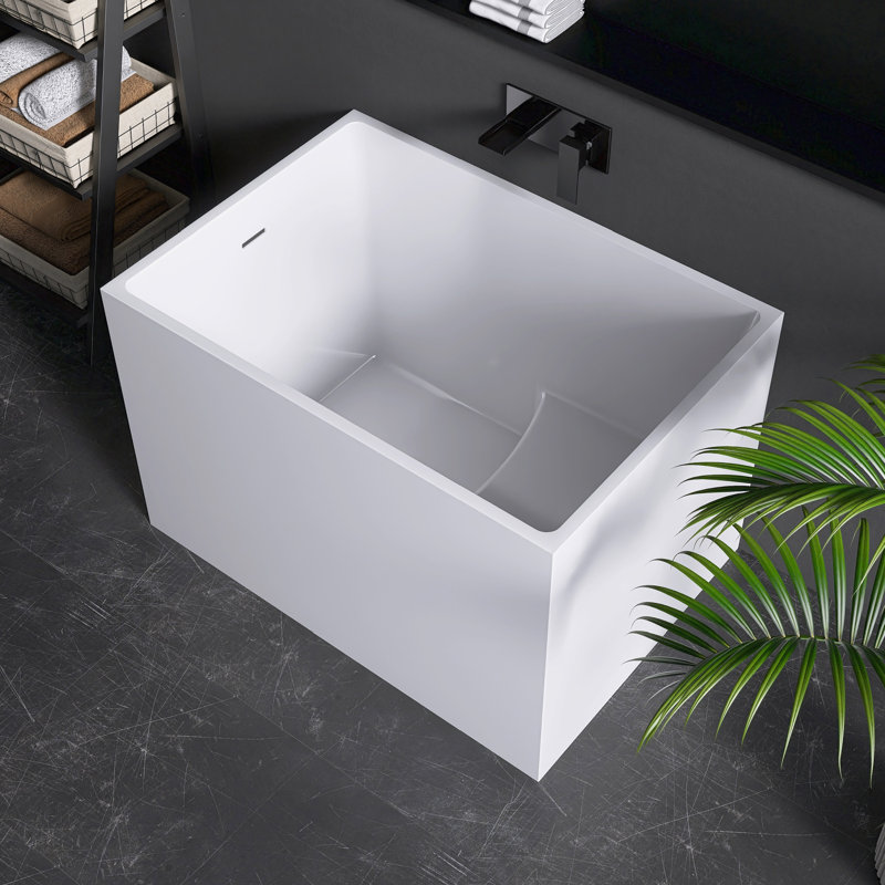 Tidal 39'' Freestanding Tub Acrylic Soaking Bathtub With Seat