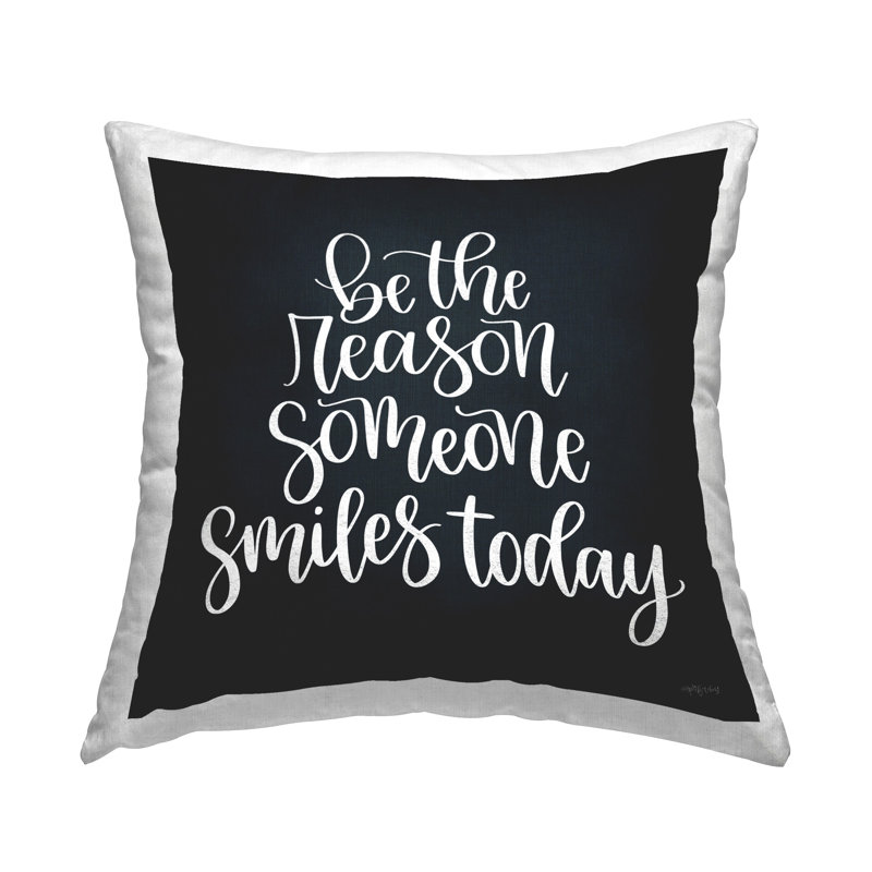 Coussin Uplifting Smile Calligraphy