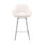 Tabouret de bar pivotant en similicuir et en acier inoxydable brossé de 30 po-1217106182