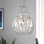 Luminaire suspendu en forme de goutte à 1 lumière avec accents de cristal Harrisonburg