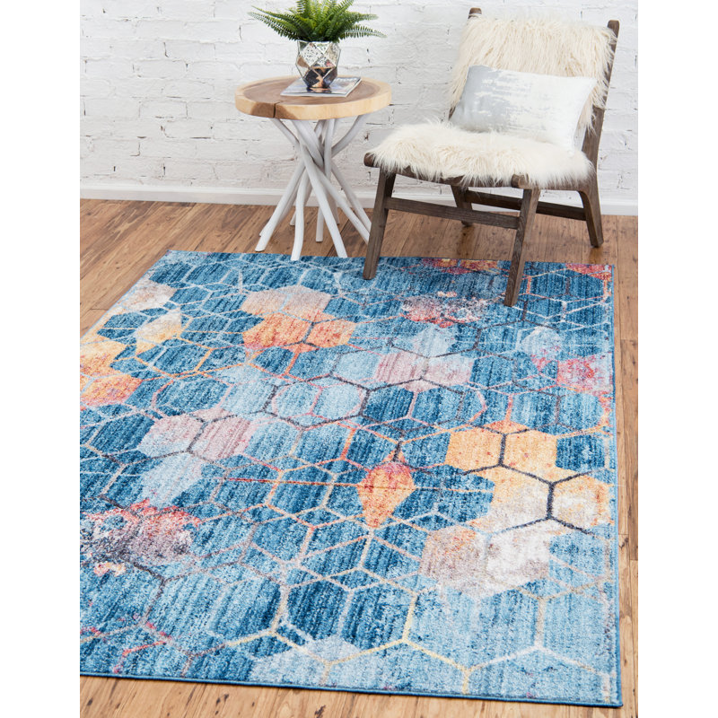 Bearden Geometric Indoor Rug, Rectangle 7'1" x 10'