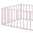 Metal Floor Bed Frame With Fence And Door-1376583658