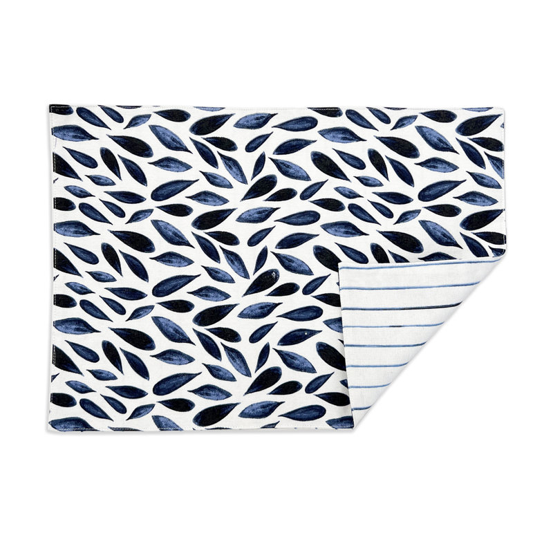 Lenox Blue Bay Napkin, Geometric Shapes, White