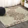 Hagy Modern Floral Textured Weave Sage/Brown Indoor/Outdoor Rug
