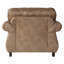 Chaise avec accoudoirs en similicuir et 2, revêtement brun gingembre moyen, accoudoirs roulés, coussins surpiqués, pieds en bois, rembourrage supplémentaire pour le confort du cuir, détails cloutés, style, rembourrage, base finie-2144239071