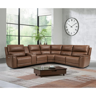 6-Piece, 2 Power recliners Oversized Sectional, Power headrest & lumbar