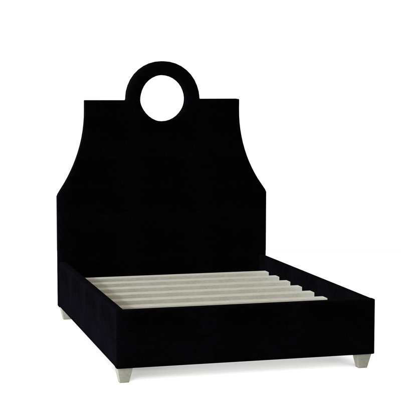 Tess Upholstered Bed, Full, Sachi Otter, Silver
