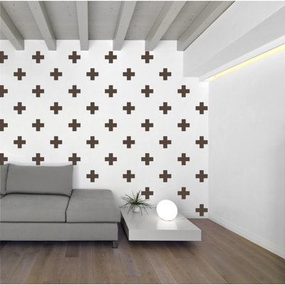 Décalcomanie murale à motifs croisés suisses