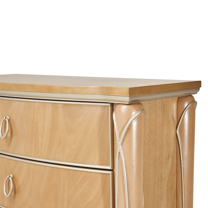 Villa Cherie Highboy Chest, Gray/Caramel