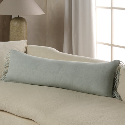 Oreiller en duvet bleu uni Jaipur Living Majere