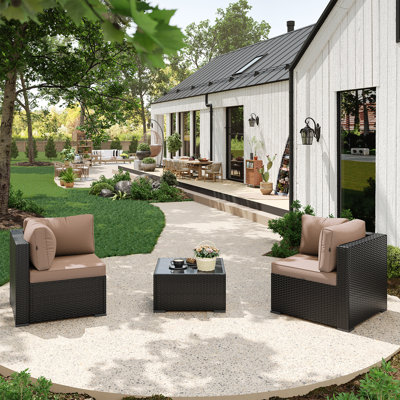 Patio Safo pour 3 personnes avec coussins