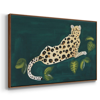 «Lethargic Leopard I», peinture sur toile encadrée