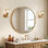 Miroir de salle de bain Kaitlee Cadre en acier inoxydable