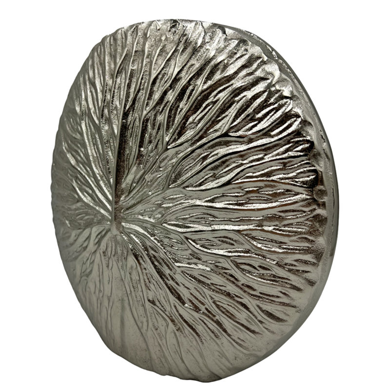 Ayelen Handmade Aluminum Table Vase, Silver