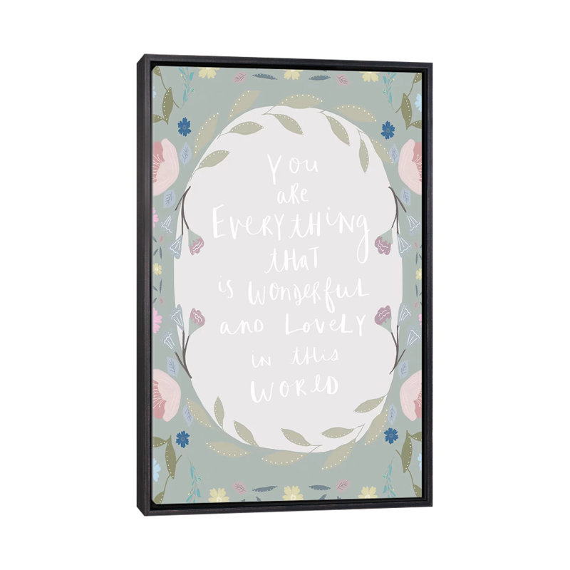 Décoration murale Border, Toile avec cadre noir patiné, H 26 po x l 18 po x 1,5 po
