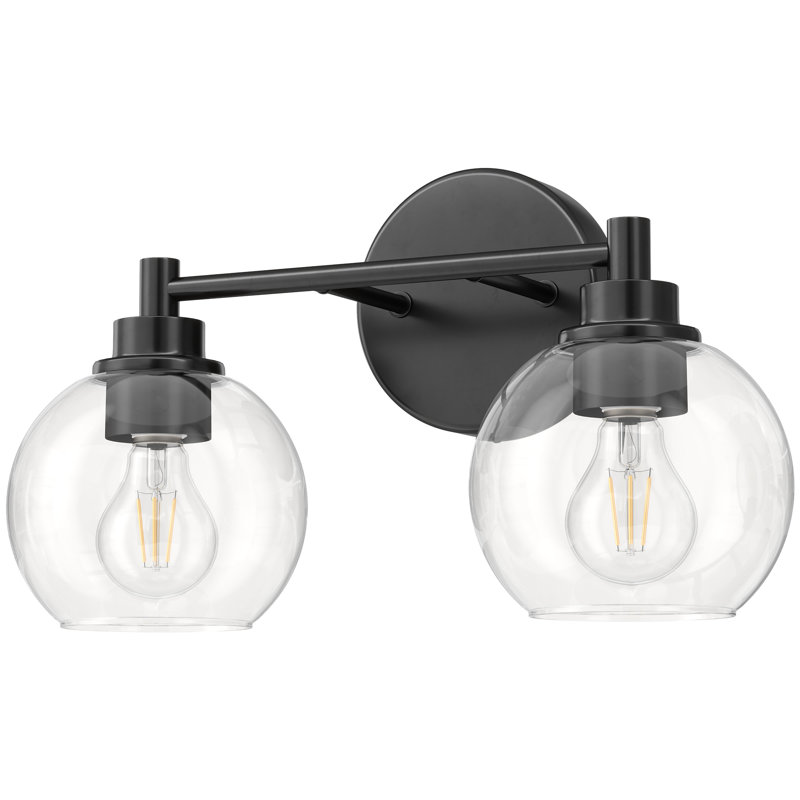 Shelburn Dimmable Vanity Light, 2, Matte Black