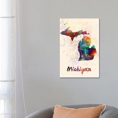 Michigan 1 Piece Wrapped Canvas Painting