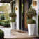 Amimma Tall Planters, 2 Set Large Rectangular Tall Planters for Outdoor Plants