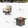 Emmaus 4-Person Swivel Sofa Chairs Seating Group with Fire Pit Table
