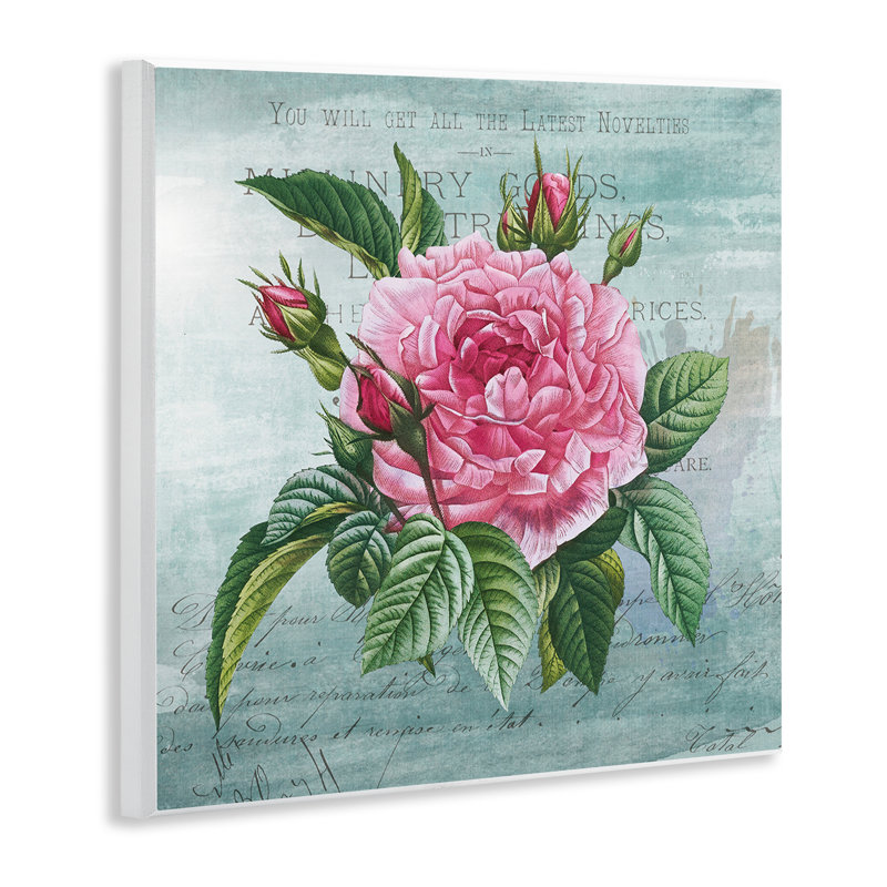 Pink Dahlia over Rustic Wall Plaque, design by Susan Arnot