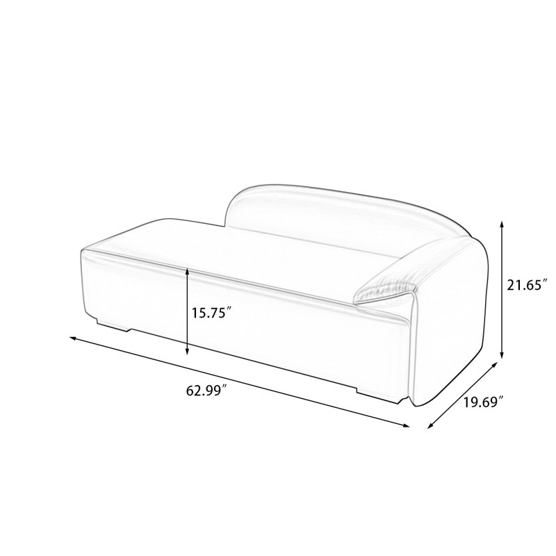 Banc avec revêtement, Brun
