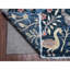 Tapis oriental bleu en laine pure noué à la main 10 pi x 13 pi 7 po E951C426256C4180BCFEAECCFDAB8EEB