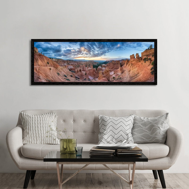 Sunrise Panorama At Bryce Canyon National Park, Utah, USA 1 Piece Panoramic Wall Art on Canvas, 182.88 cm H x 60.96 cm W