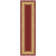 Non-Slip Border Area Rug For Living Room, Hallway, Entryway Rug, Red