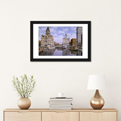 «Dewitt Clinton Square, California 1907, Syracuse New York» par Stanton Manolakas, reproduction d'art sur toile