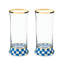 Royal Check Highball Glass, Set Of 2