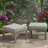 Set of 2 All-Weather Metal Ottomans with Beige Cushions (Khaki Frame)-1222958008