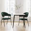 Noah Set of 2 Upholstered Dining Chairs with Black Metal Frame-606329019