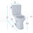 TOTO® Drake® II 1G® Two-Piece Round 1.0 GPF Universal Height Toilet with CEFIONTECT, Cotton White-67228068-22901147