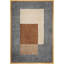 «Mid-Century Shape», œuvres d'art de blocs abstraits bruns, beiges et gris, images murales minimalistes rustiques modernes géométriques, art mural impression sur toile encadrée-100708182-100708181