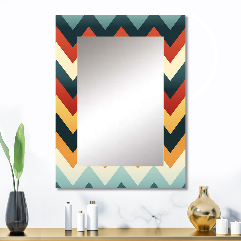 Motif à chevron rétro Montijo, 32 po x 24 po